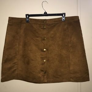 Suede high waisted snap button skirt Old Navy NWOT
